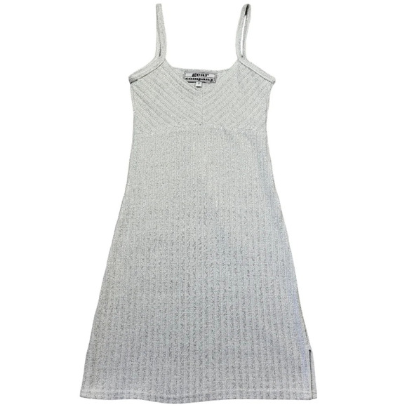 Gear Company Y2K Metallic Ribbed Cyberpunk Rave Mini Dress - Picture 4 of 11